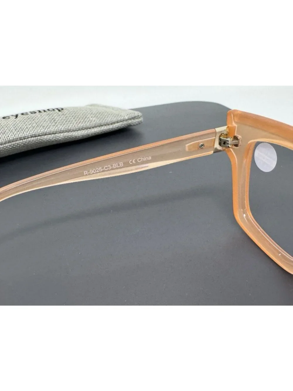 Ryan Simkhai R-9025 Blue Light Block Peach Frame  Reading Glasses + 1.75